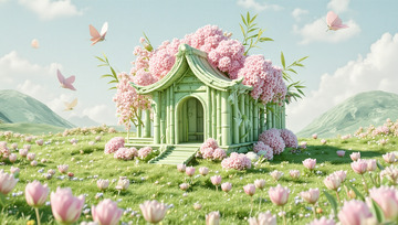 被花包围的房子