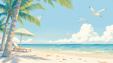 清凉一夏夏日海边