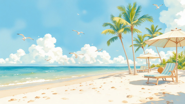 夏日海边清凉一夏