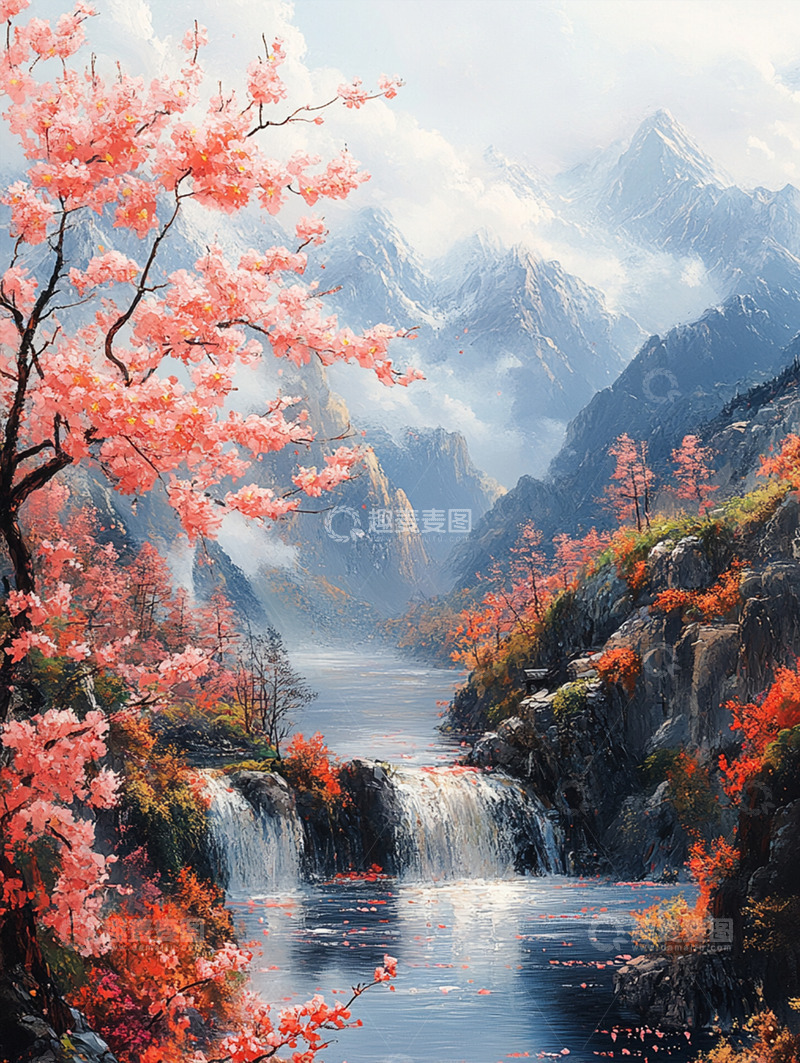 高清大图下载【趣麦麦图】国风插画背景素材70