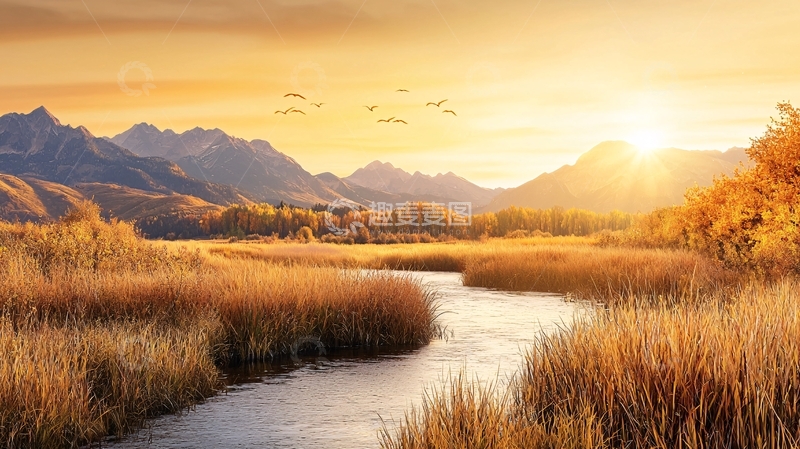 高清大图下载【趣麦麦图】日出时分高清图片