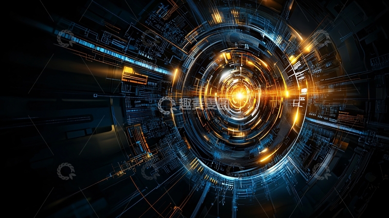 高清大图下载【趣麦麦图】未来科技感圆形光晕