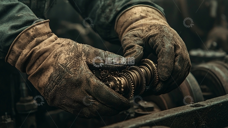 高清大图下载【趣麦麦图】机械工人的手部特写