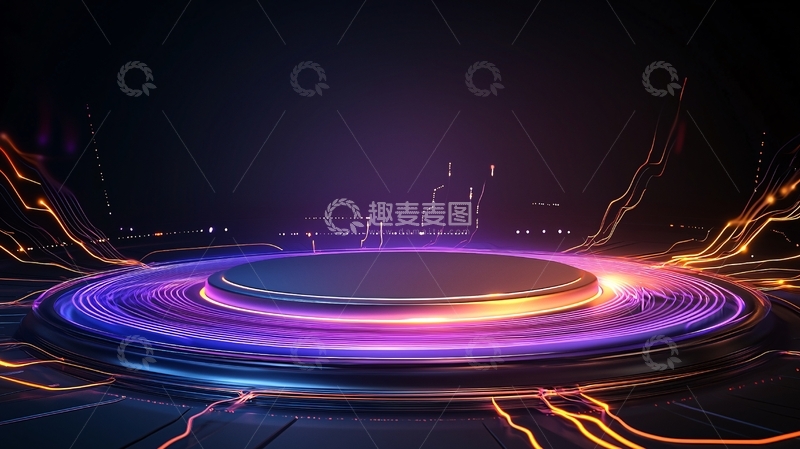 高清大图下载【趣麦麦图】科技感圆形舞台
