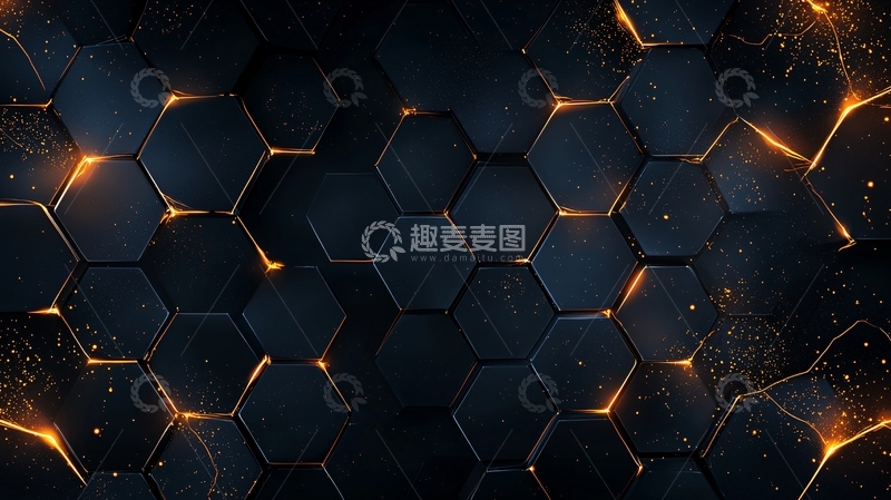 高清大图下载【趣麦麦图】蜂窝状科技背景