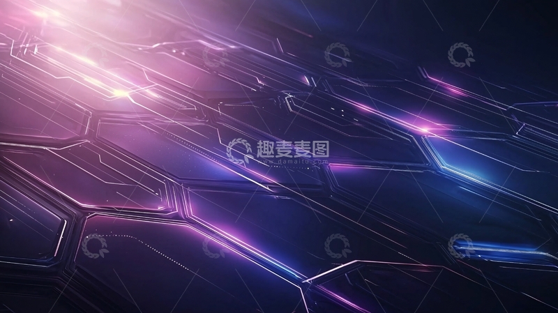 高清大图下载【趣麦麦图】科技感十足的紫色光线