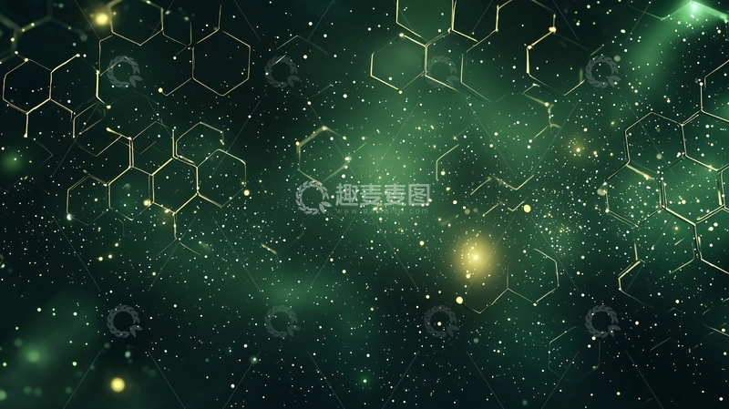 高清大图下载【趣麦麦图】绿色科技感抽象背景