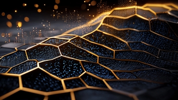 蜂窝状科技纹理背景