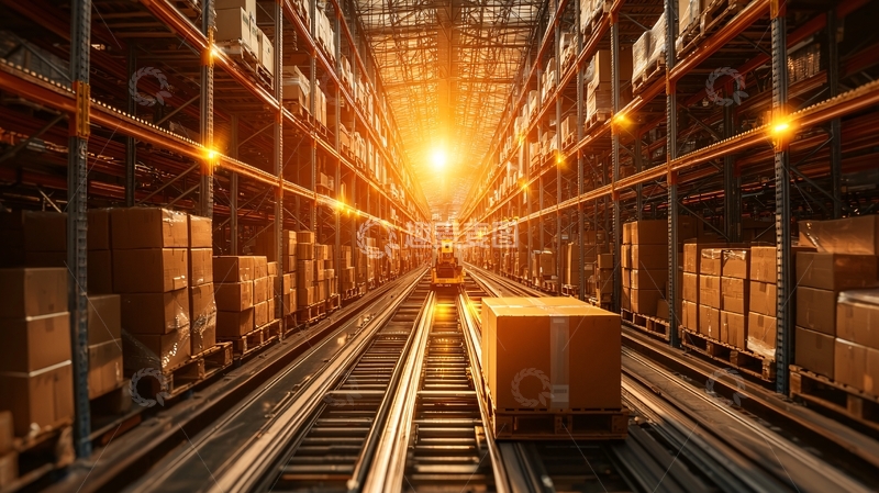 高清大图下载【趣麦麦图】仓库内部货架