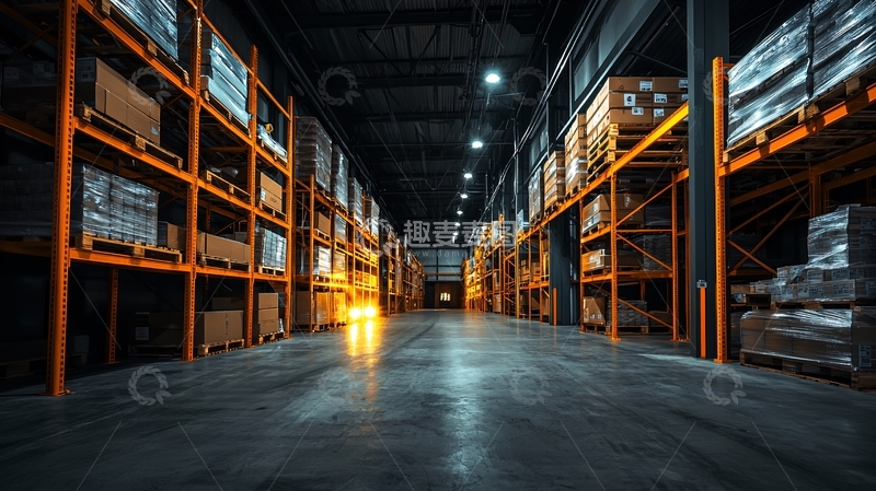 高清大图下载【趣麦麦图】仓库货架堆满箱子