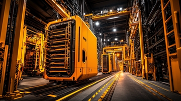 工业场景下的黄色机械设备