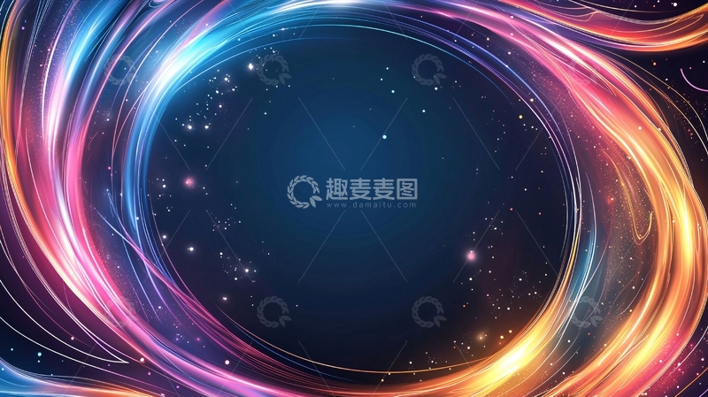 高清大图下载【趣麦麦图】绚丽色彩光圈背景