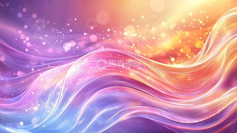 高清大图下载【趣麦麦图】梦幻光影流动背景