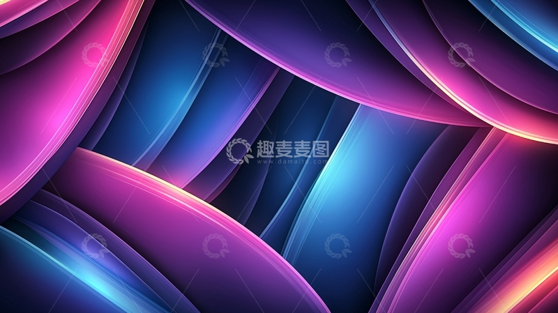 高清大图下载【趣麦麦图】抽象渐变曲线背景