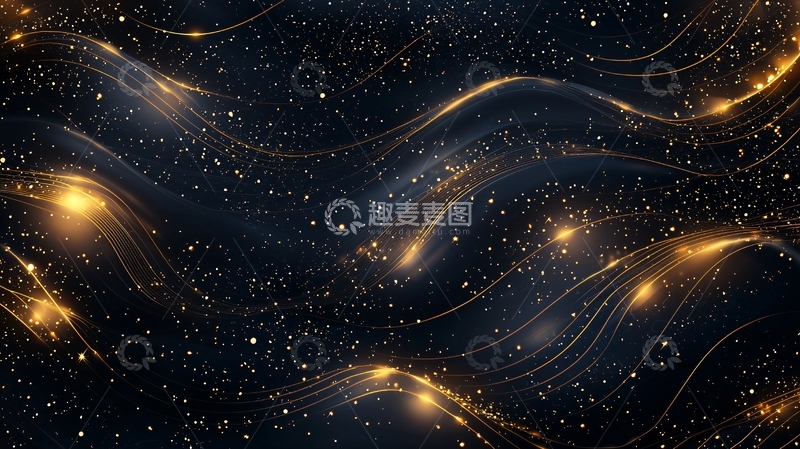 高清大图下载【趣麦麦图】夜空星光闪烁的抽象背景