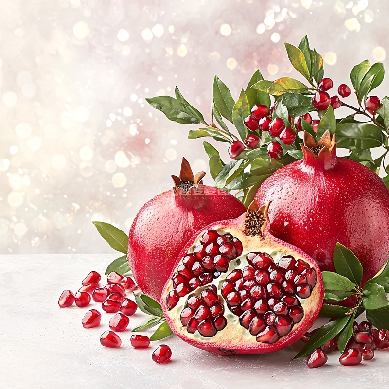 高清大图下载【趣麦麦图】红石榴和石榴籽特写