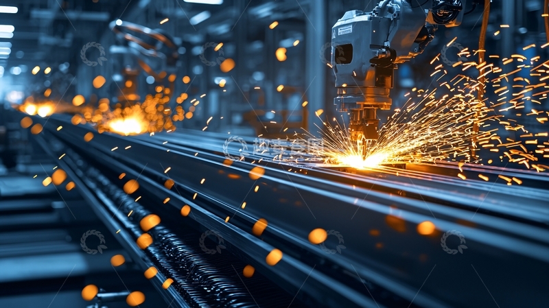 高清大图下载【趣麦麦图】工业自动化焊接场景
