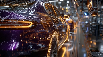 科技感汽车生产线