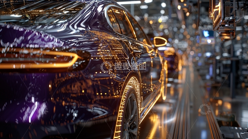 高清大图下载【趣麦麦图】科技感汽车生产线