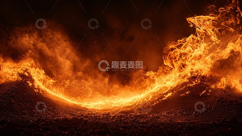 高清大图下载【趣麦麦图】火焰漩涡高清图片
