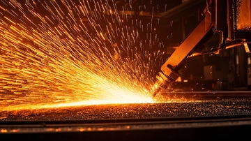 金属切割火花四溅