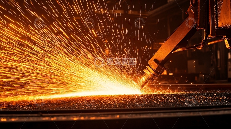 高清大图下载【趣麦麦图】金属切割火花四溅