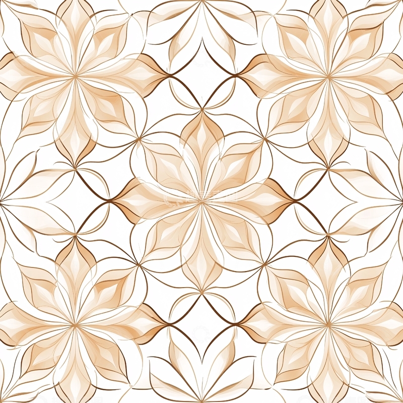 高清大图下载【趣麦麦图】金色花瓣重复图案背景