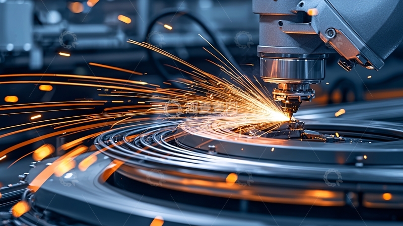 高清大图下载【趣麦麦图】金属加工的机器人手臂