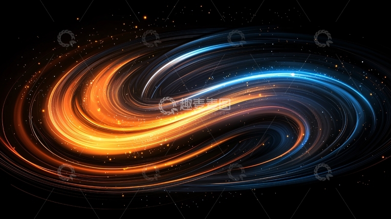 高清大图下载【趣麦麦图】抽象漩涡光效背景