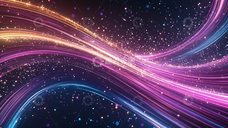 高清大图下载【趣麦麦图】彩色光线流动背景