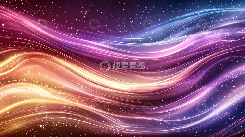 高清大图下载【趣麦麦图】绚丽多彩的抽象光线