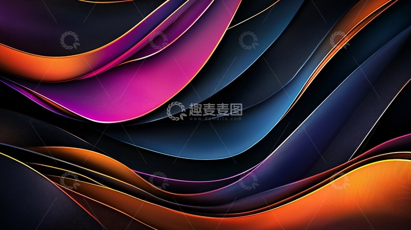 高清大图下载【趣麦麦图】彩色流体抽象背景