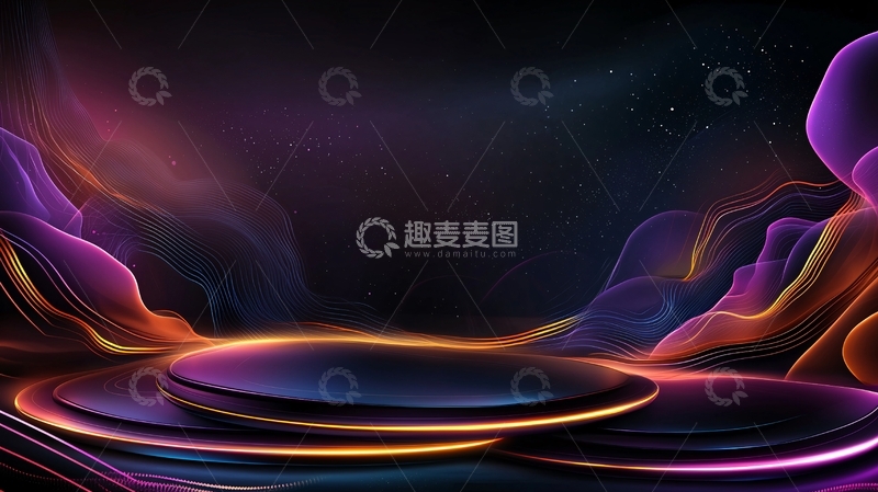 高清大图下载【趣麦麦图】绚丽舞台背景