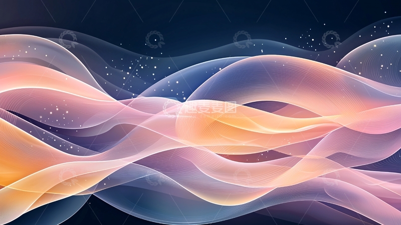 高清大图下载【趣麦麦图】抽象曲线波浪