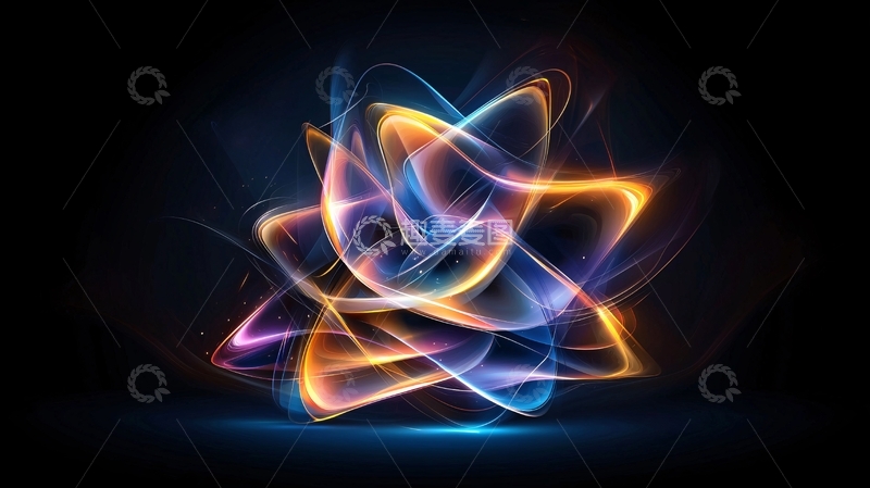 高清大图下载【趣麦麦图】绚丽光线构成的抽象图案
