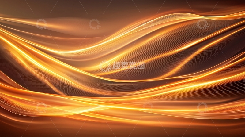 高清大图下载【趣麦麦图】金色流动光线