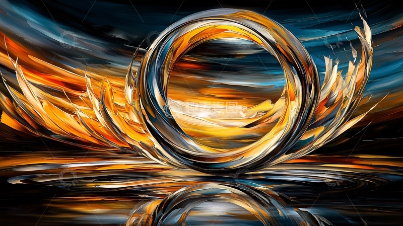 高清大图下载【趣麦麦图】抽象圆环高清图片