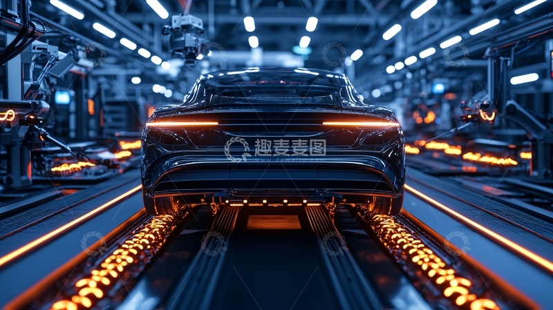 高清大图下载【趣麦麦图】汽车生产线高清图片