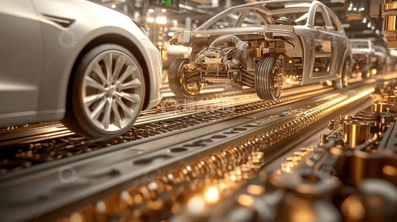 高清大图下载【趣麦麦图】车辆生产线上