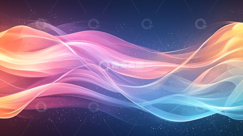 高清大图下载【趣麦麦图】彩色光线波浪背景