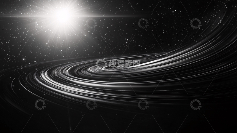 高清大图下载【趣麦麦图】黑色螺旋星云背景