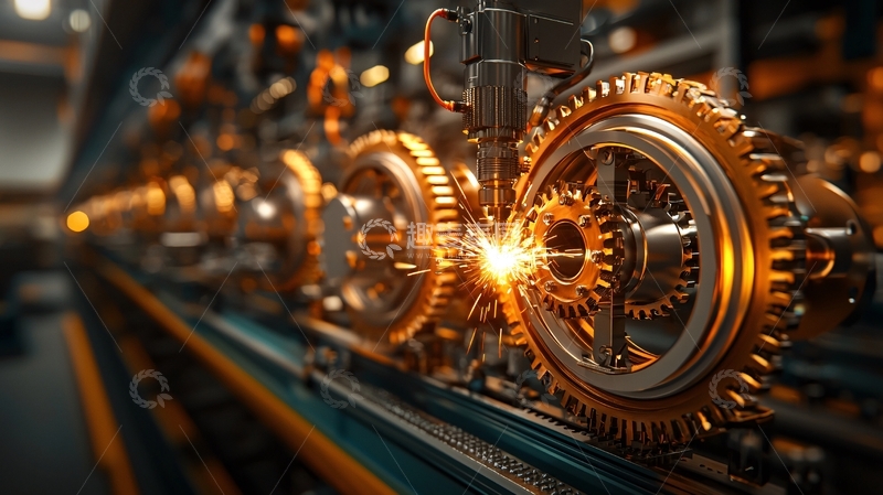 高清大图下载【趣麦麦图】精密齿轮组的机械运转