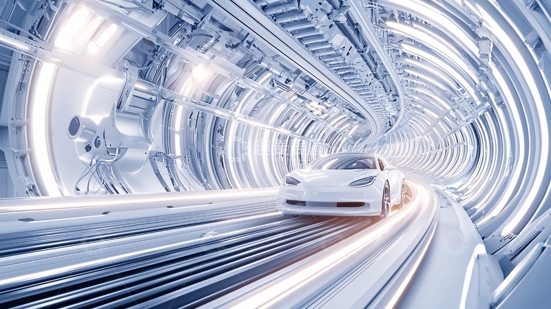 高清大图下载【趣麦麦图】科技感汽车穿梭隧道