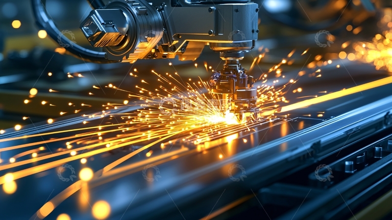 高清大图下载【趣麦麦图】金属切割火花四溅