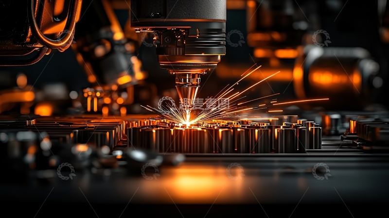 高清大图下载【趣麦麦图】精密仪器激光切割金属特写