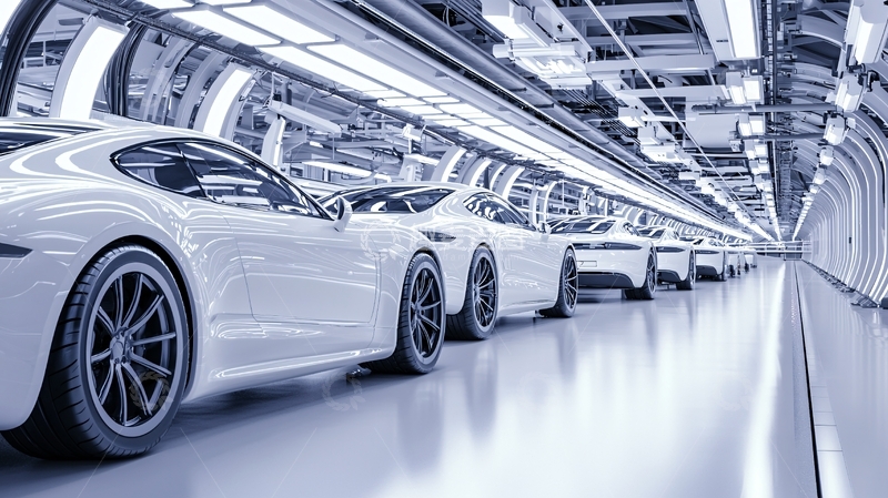 高清大图下载【趣麦麦图】白色汽车在隧道中排列