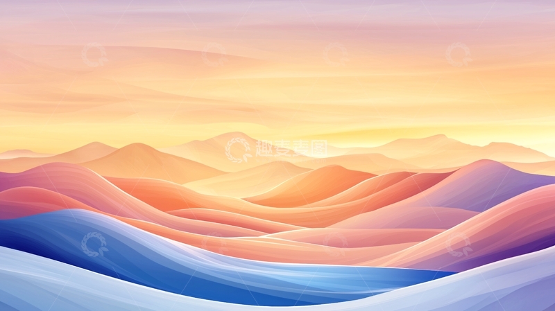 高清大图下载【趣麦麦图】抽象山脉风景图