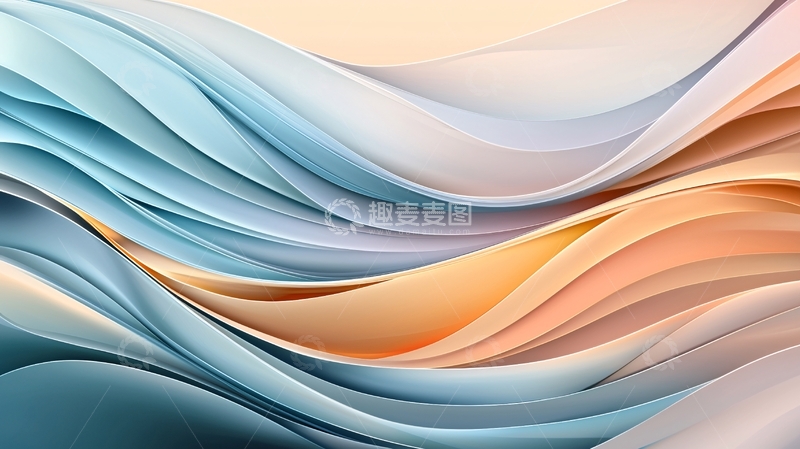 高清大图下载【趣麦麦图】抽象渐变波浪背景