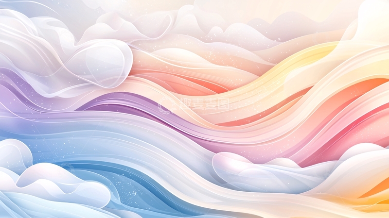 高清大图下载【趣麦麦图】彩色梦幻的云朵纹理背景