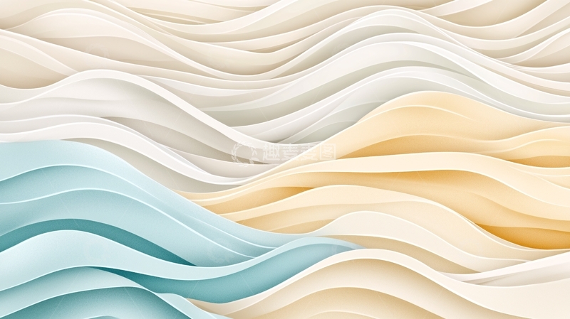 高清大图下载【趣麦麦图】柔和色彩的抽象波浪
